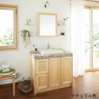 ニュージーパイン®の框組扉付きミラーキャビネット