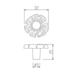 アンティークつまみ（花）
